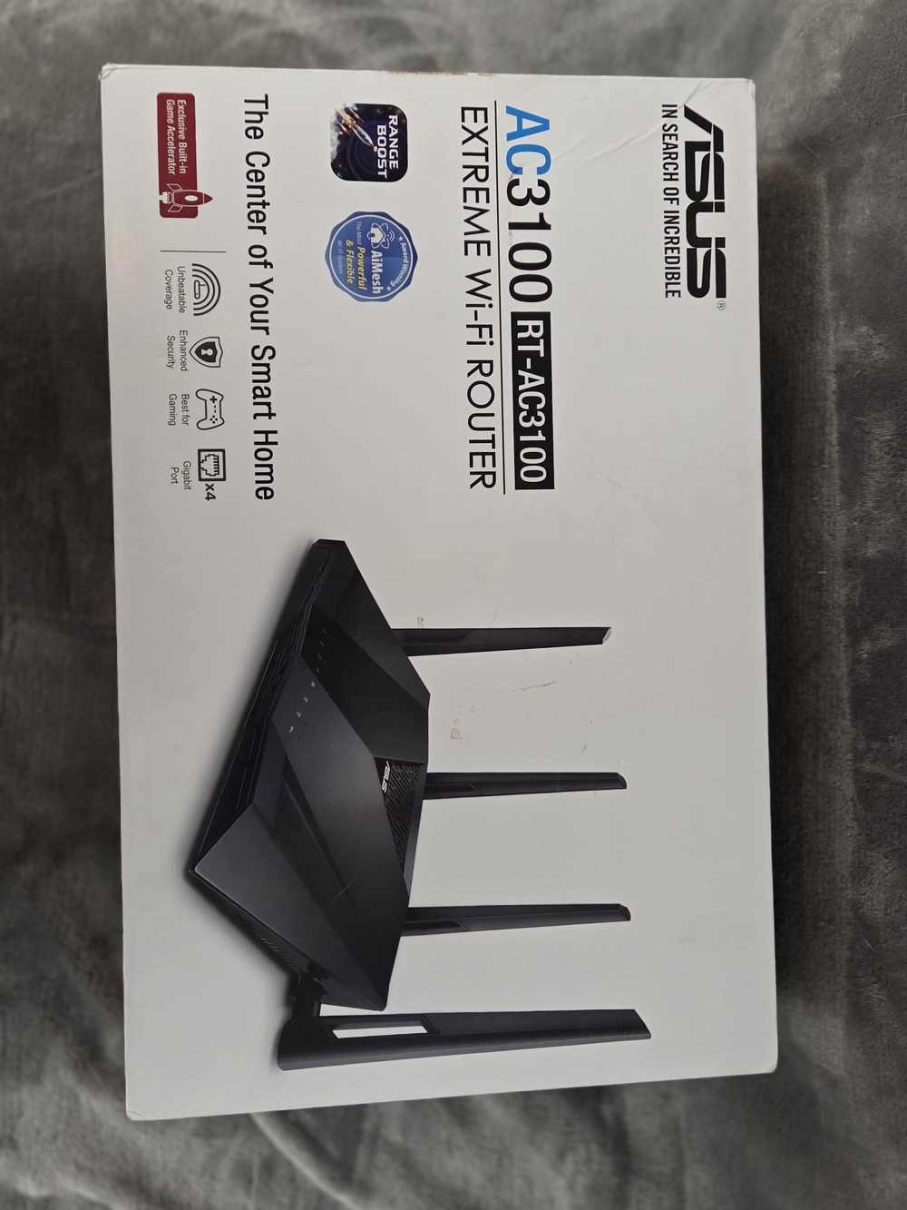 ASUS Black AC3100 RT-AC3100 High-Performance Wi‑Fi Router